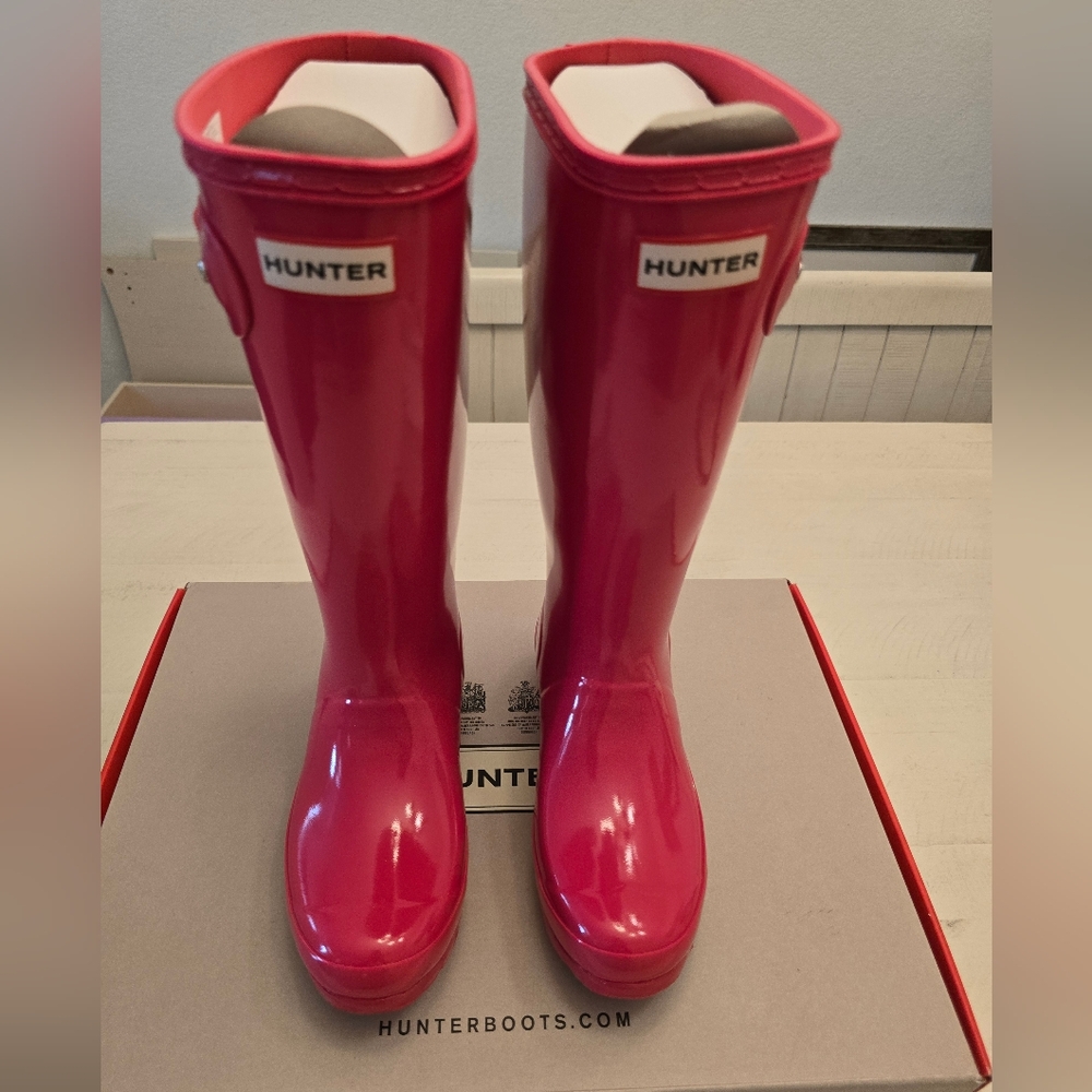 Girls Pink Hunter Boots